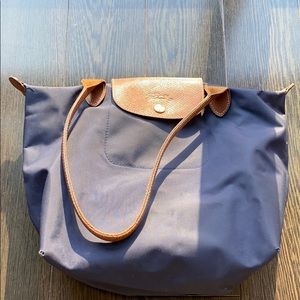 Blue Longchamp Shoulder Bag Small